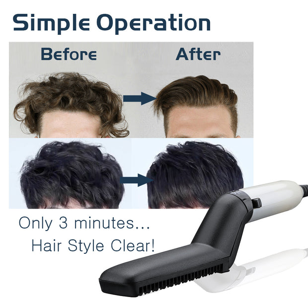 Electric Hair Straightener Brush,Men Quick Beard Straightener