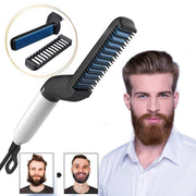 Electric Hair Straightener Brush,Men Quick Beard Straightener